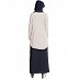Designer shrug abaya- Blue-Beige